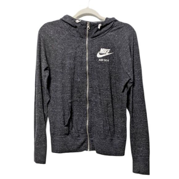 NIKE Gym Zip Gray Hoodie Jacket M - Picture 2 of 9